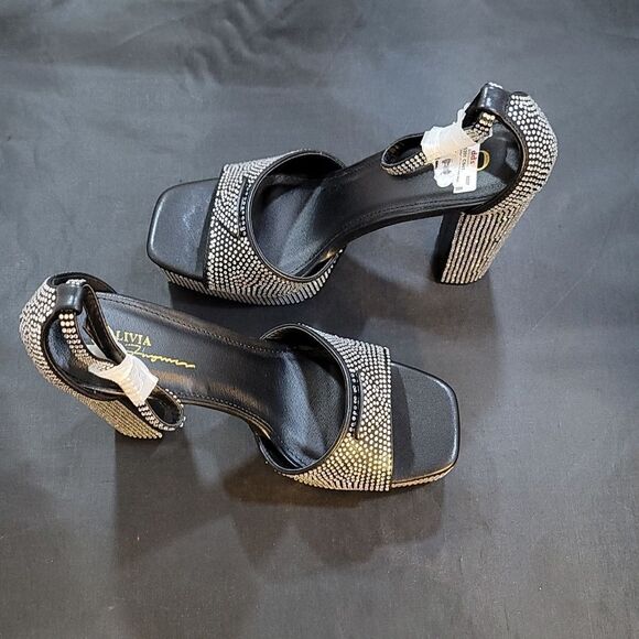 BRAND NEW OLIVIA JOHNSON CHUNKY PLATFORM ANKLE HIGH HEELED SANDALS - Picture 7 of 16